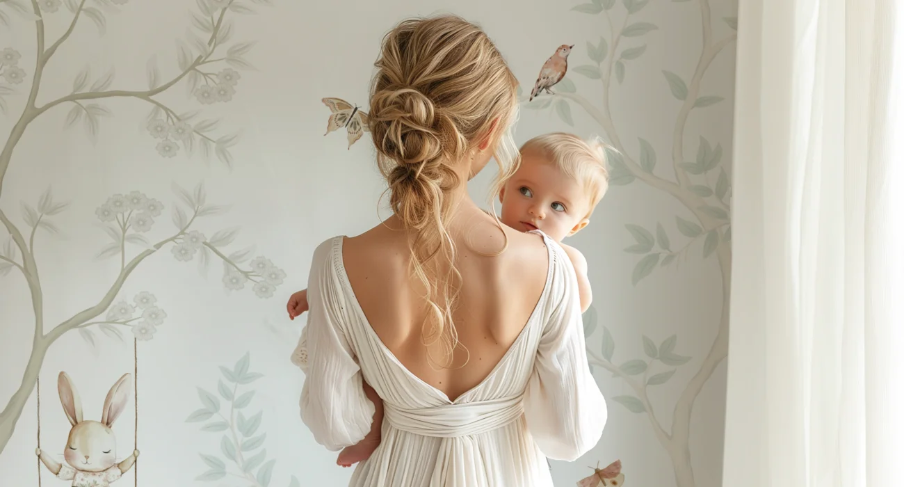 Interior design with scenic wallpaper